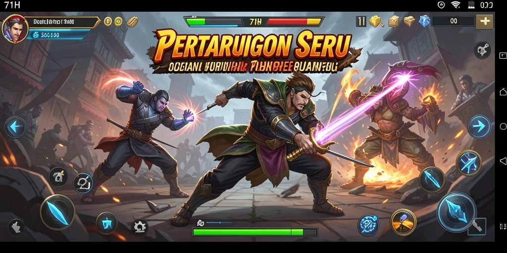 Tampilan gameplay <strong>71H</strong> dengan karakter beraksi dalam pertarungan mendebarkan.