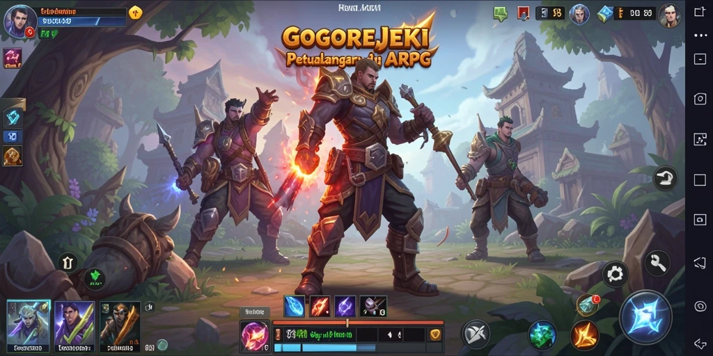 Screenshot gameplay <strong>GOGOREJEKI</strong> dengan pertarungan seru dan grafis menawan.