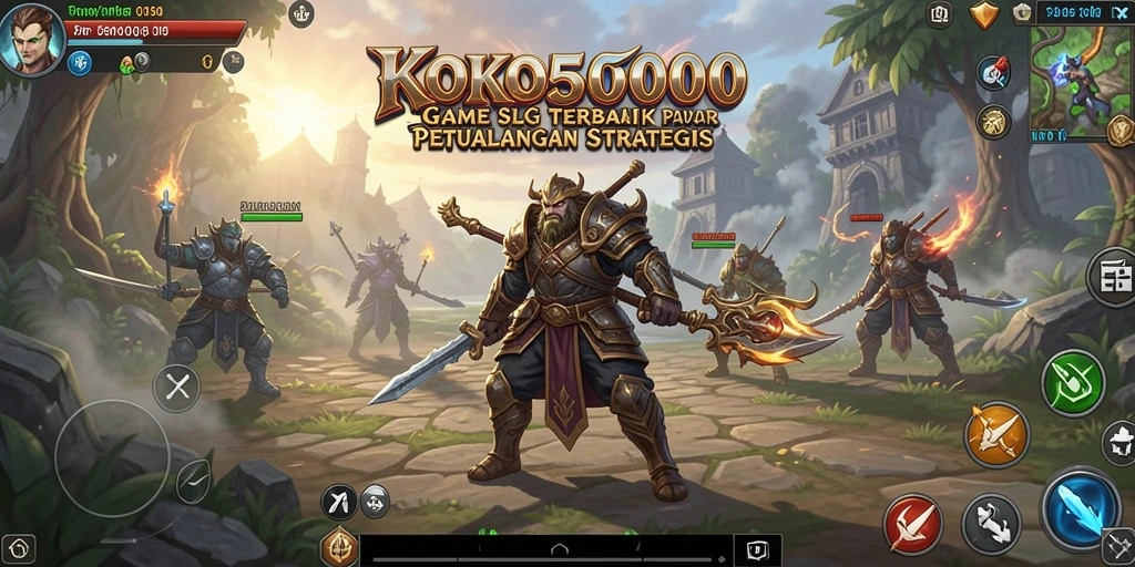 Screenshot KOKO5000 menampilkan aksi seru dalam gameplay SLG.