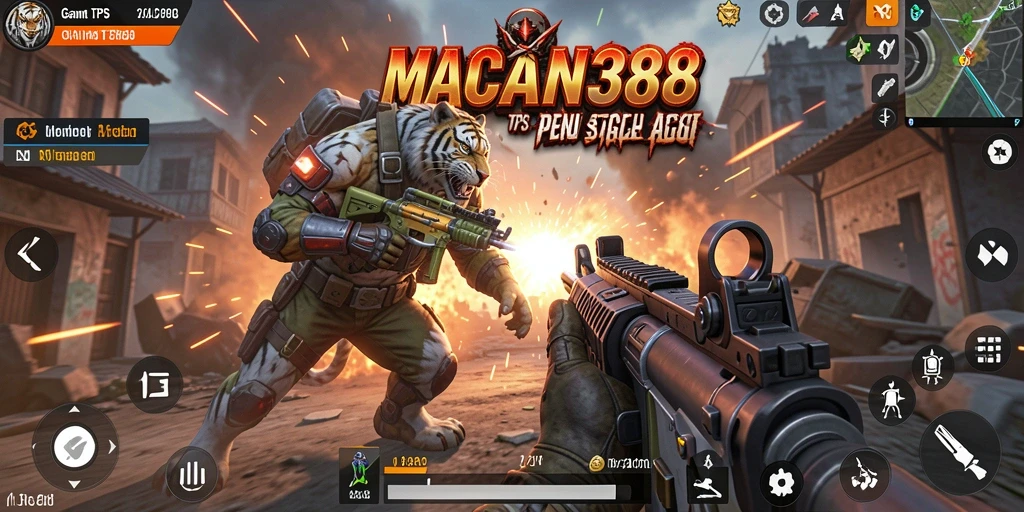 Tampilan dinamis gameplay TPS di MACAN388 yang seru.