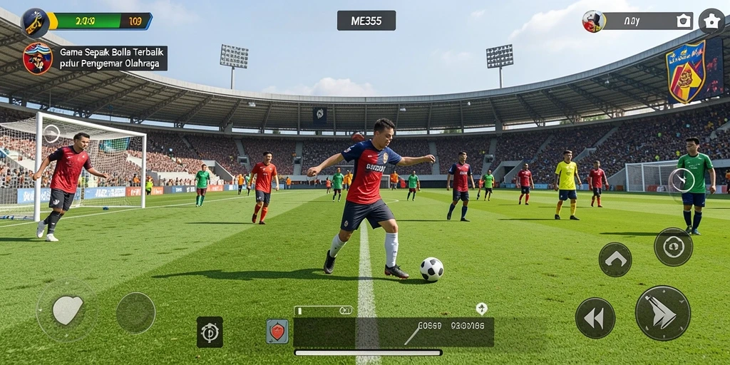 Tampilan gameplay menarik dalam <strong>ME355</strong> dengan aksi sepak bola yang mendebarkan.