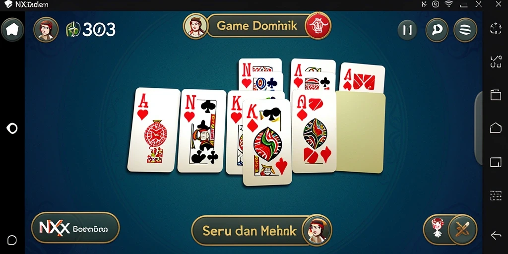 Gameplay seru dalam NX303, menunjukkan strategi bermain Domino.
