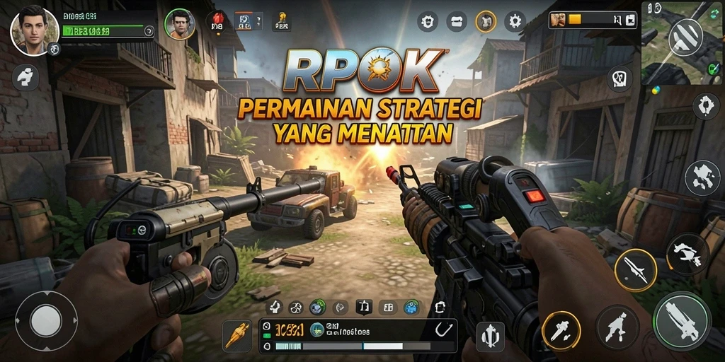 Screenshot gameplay RPOK menampilkan pertempuran strategis yang seru.